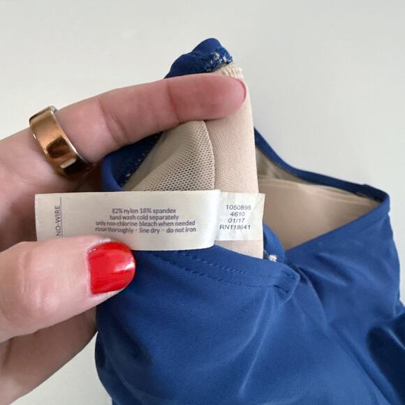 [Lane Bryant] Swim by Cacique Blue Sea You Later One Piece Tank Swimsuit Size 16 - Picture 12 of 12